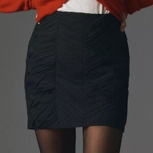 Anthropologie Acler black holiday shirred skirt size 6